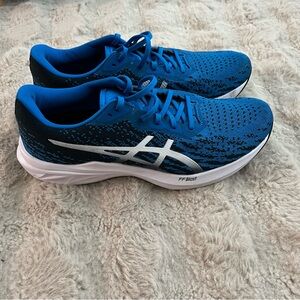 Asics Blue and White Men's Athletic Running Shoes